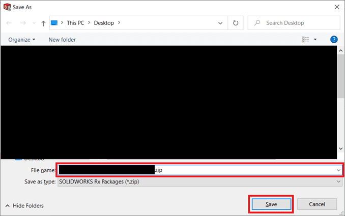 solidworks rx package file as zip